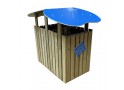 CORBEILLE ECO DUO AVEC TOIT